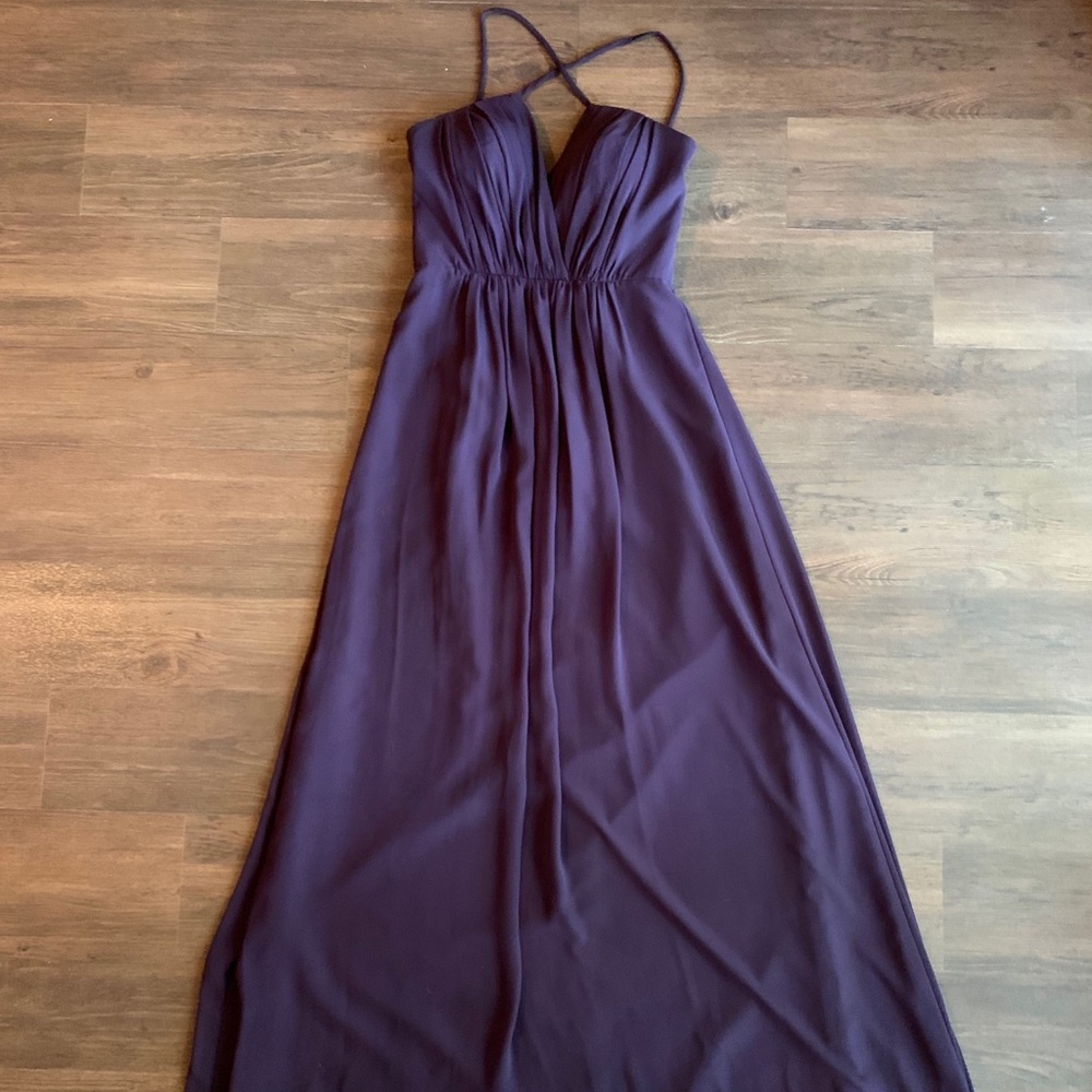 Bill Levkoff style 1405 plum evening dress - Picture 4 of 9